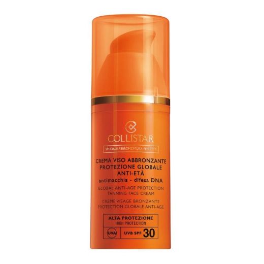 Collistar Global Anti-Age Protection Tanning Face Cream SPF 30  (Saules aizsargrēms sejai SPF 30)